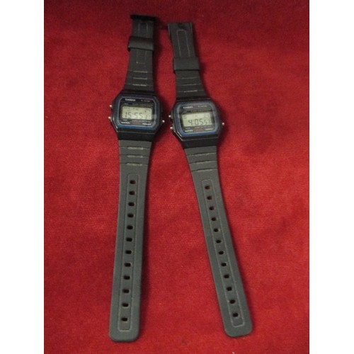 26 - 2 X CASIO F-91W DIGITAL WRIST WATCHES