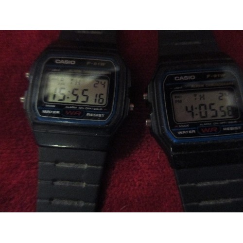 26 - 2 X CASIO F-91W DIGITAL WRIST WATCHES