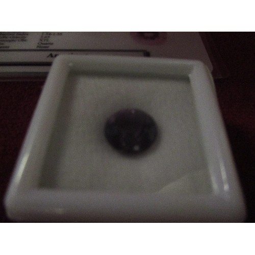 33 - 5.25CT GENUINE AMETHYST GEMSTONE WITH NUMBERED CERTIFICATE