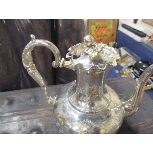 84 - VICTORIAN SILVER PLATED COFFEE POT