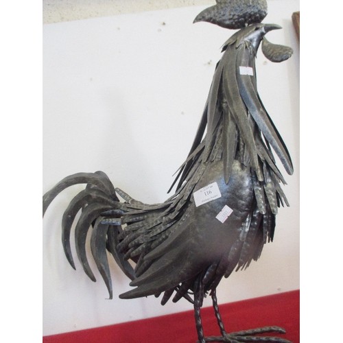 116 - LARGE METAL COCKEREL APPROX 56CM