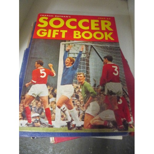 206 - 9 X VINTAGE FOOTBALL BOOKS INCL BOBBY CHARLTON'S BOOK OF EUROPEAN FOOTBALL, STANLEY MATTHEWS FOOTBAL... 