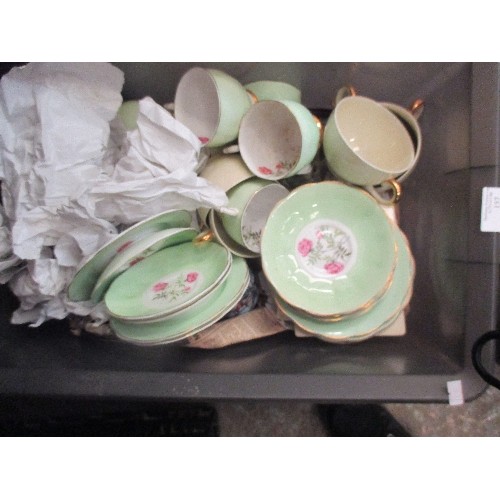 157 - TUB OF MIXED CHINA TEASETS