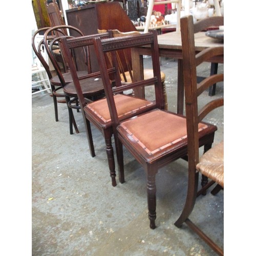 379 - 6 X VINTAGE CHAIRS INCL EDWARDIAN BEDROOM CHAIRS