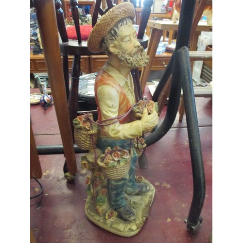 261 - LARGE FLOWER SELLER FIGURINE 53CM