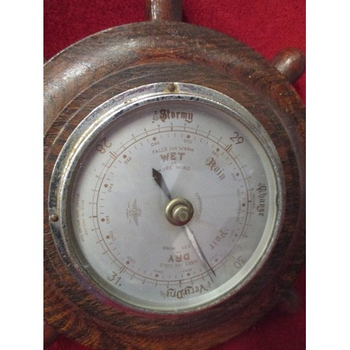 266 - SHIPS WHEEL BAROMETER