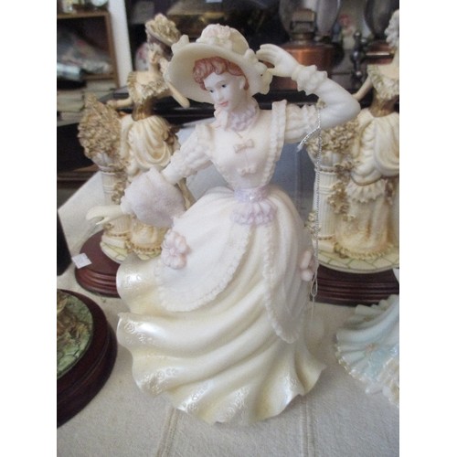 236 - 5 LADY FIGURINES INCLUDING LEONARDO