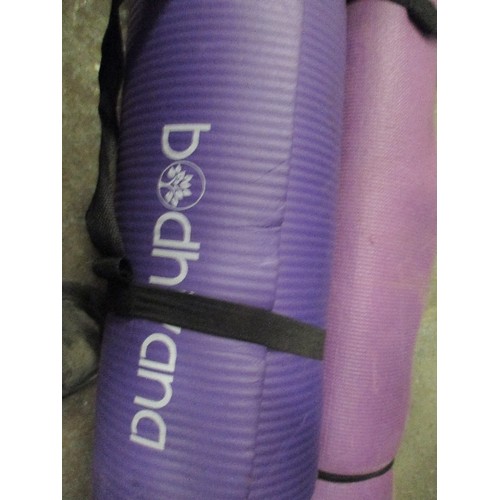 475 - 2 EXERCISE MATS, 1 BY BODHIVANA