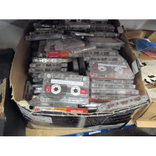 490 - BOX OF CD'S AND BOX OF CASSETTE TAPES