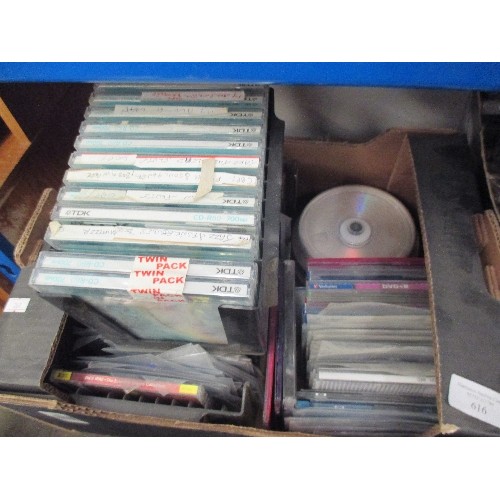 490 - BOX OF CD'S AND BOX OF CASSETTE TAPES