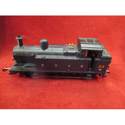 287 - S&DJR HORNBY LOCOMOTIVE & DOLLS FLOWERS, WIRES ETC