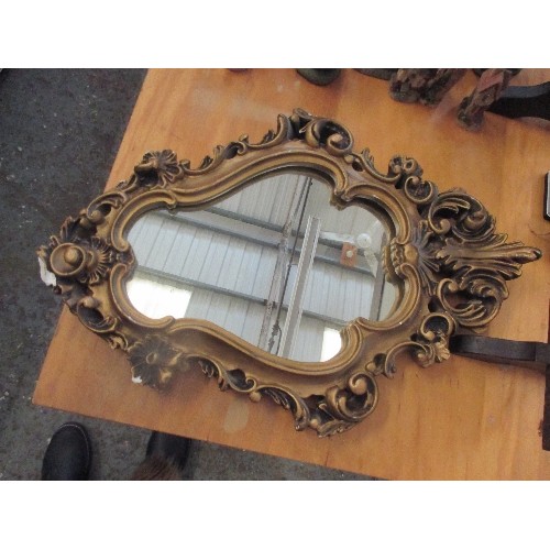 322 - ORNATE GILT WALL MIRROR