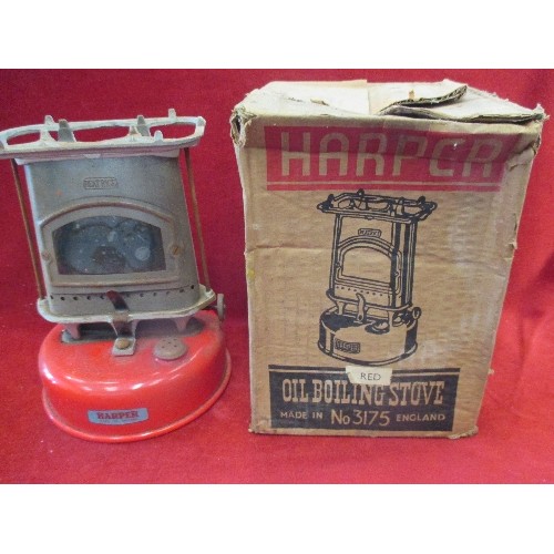 340 - VINTAGE HARPER BEATRICE CAMPING STOVE - MADE IN ENGLAND - WITH BOX