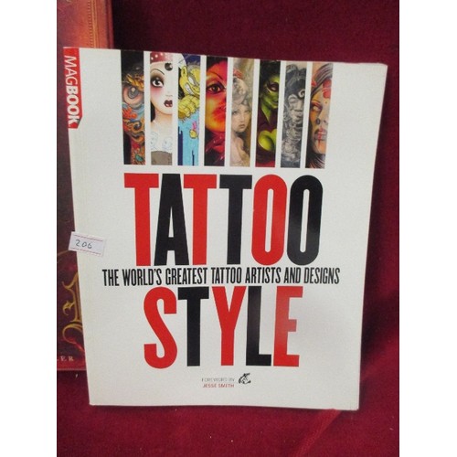 332 - 3 X BOOKS INCL BANKSY WALL & PIECE, TATTOO STYLE, HIGH VOLTAGE TATTO BY KAT VON A