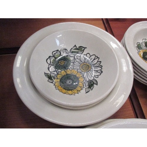 328 - RETRO DINNER SERVICE BY BILTONS TABLEWARE STAFFS