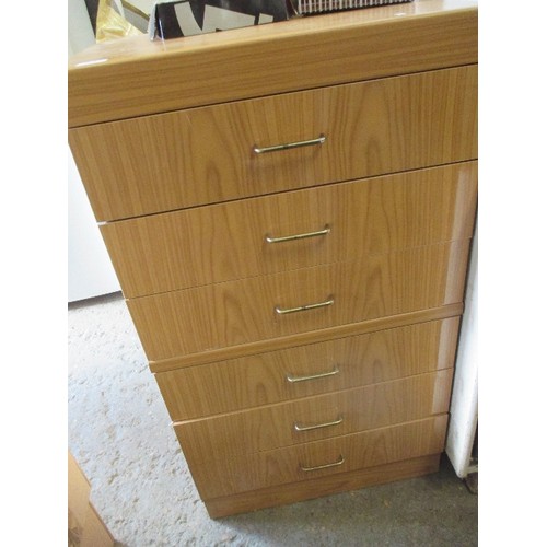 348 - TALL CHEST OF 6 DRAWERS -60CM X 40CM X 106CM