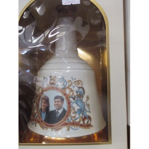 200 - 2 ROYAL WEDDING WHISKY DECANTERS