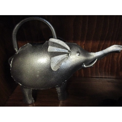 191 - DRAGON TEAPOT, DRAGON ORNAMENT & ELEPHANT WATERING CAN