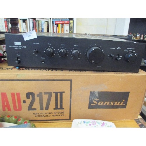 374 - SANSUI INTEGRATED AMPLIFIER WITH BOX