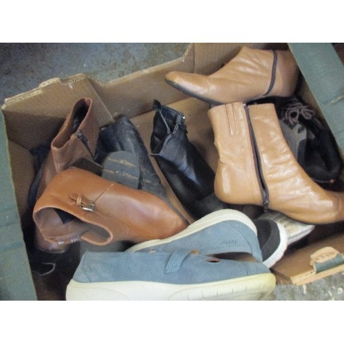 385 - 2 BOXES OF MENS, WOMENS AND CHILDREN'S SHOES