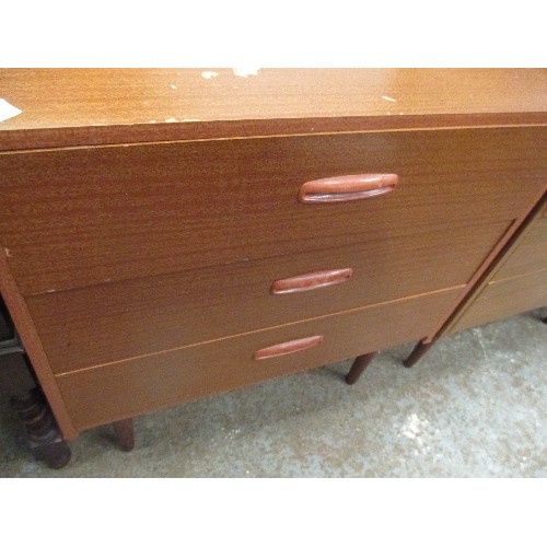 403 - 1970'S DRESSING TABLE AND MATCHING 3 DRAWER CHEST