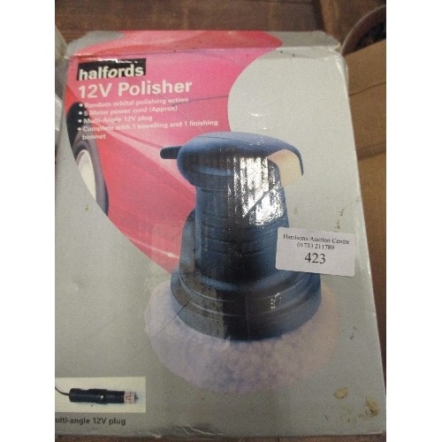 423 - HALFORDS ORBITAL POLISHER WITH 5 METRE POWER CORD