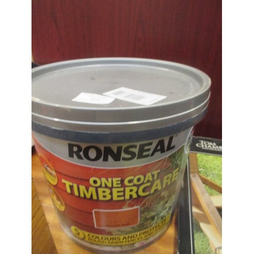 429 - 5 LITRE TUB OF RONSEAL ONE COAT TIMBER CARE IN HARVEST GOLD