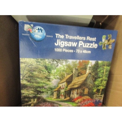 473 - BOX FULL OF JIGSAW PUZZLES AND OTHER BOARD GAMES