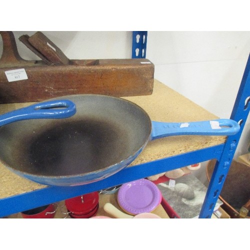 488 - 2 X LE CREUSET PANS IN BLUE