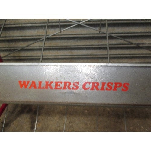 510 - VINTAGE METAL WALKERS CRISPS ADVERTISING DISPLAY STAND