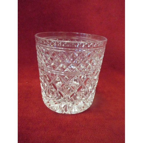 3 - PAIR OF STUART CRYSTAL WHISKY TUMBLERS - MARKED STUART TO BOTTOM EDGE