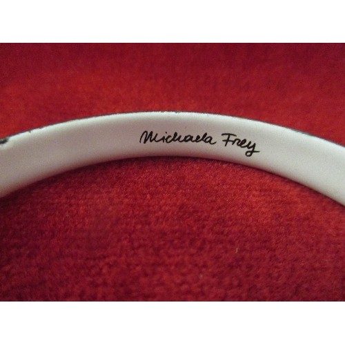 23 - MICHAELA FREY ENAMEL BANGLE - SIGNED