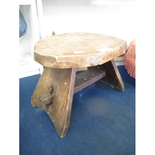 69 - VINTAGE HAND MADE WOODEN STOOL