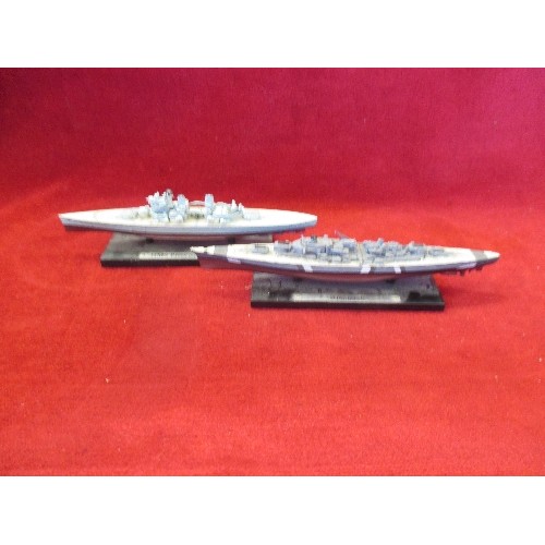 85 - 2 SHIP MODELS HMS PRINCE OF WALES & BISMARCK