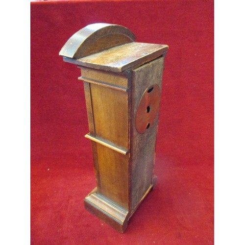 115 - MINIATURE WIND-UP GRANDFATHER CLOCK 28CM