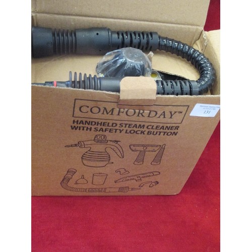 131 - BOXED HANDHELD STEAM CLEANER