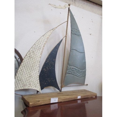 141 - YACHT SHELF ORNAMENT APPROX 50X54CM