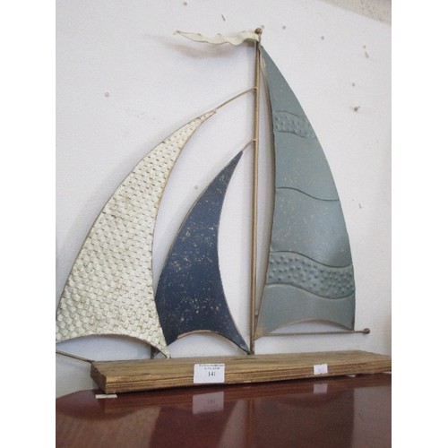 141 - YACHT SHELF ORNAMENT APPROX 50X54CM