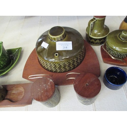 214 - HORNSEA, SYLVAC CRUET SETS ETC