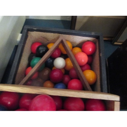 166 - 2 BOXES OF SNOOKER BALLS