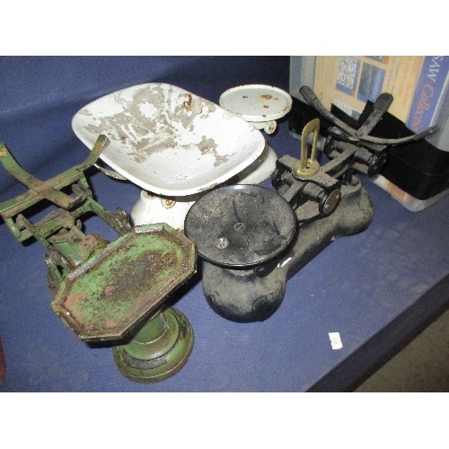 174 - 3 VINTAGE WEIGHING SCALES