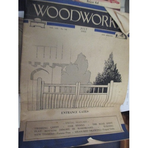 103 - 2 1935 CAR REPAIR MANUALS, 1955 WOODWORKER, KNITTING PATTERNS, KENT MAP, READY RECKONER, AMALGAMATED... 