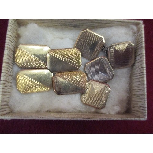 39 - 2 PAIRS OF VINTAGE CUFFLINKS, MARKED 