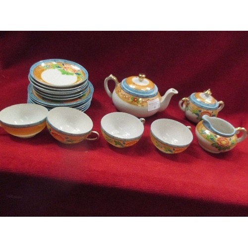 41 - 1930'S JAPANESE PORCELAIN TEASET - HAND PAINTED