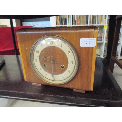 95 - CHIMING MANTLE CLOCK WITH KEY BY 