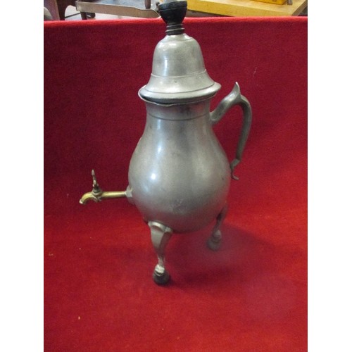 75 - DUTCH PEWTER URN DATED 7 MAY 1945 WITH BRASS TAP COMMEMORATING THE GERMAN SURRENDER