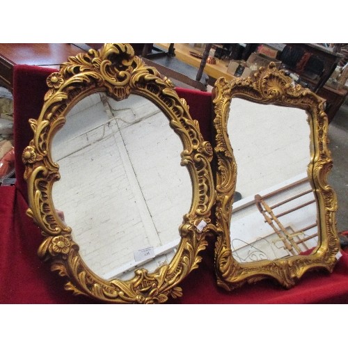 104 - 2 ORNATE GILT FRAMED MIRRORS