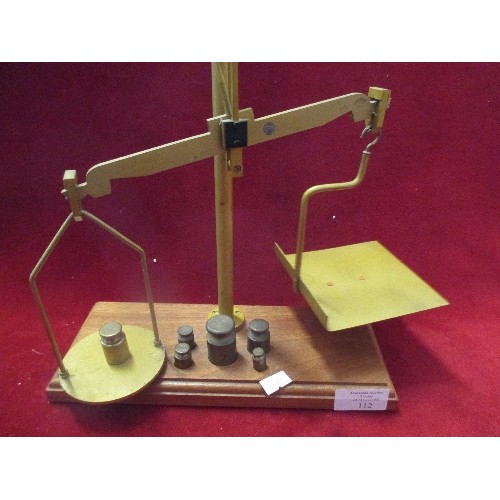 112 - WILTSHIRE SCALES CO BALANCE SCALES WITH WEIGHTS