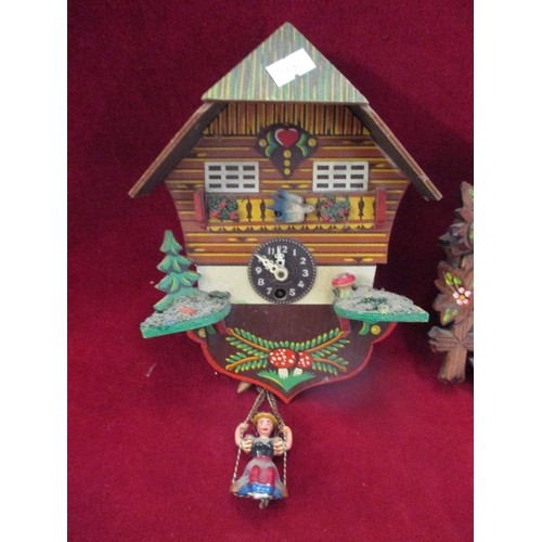 129 - 3 SWISS STYLE CUCKOO CLOCKS