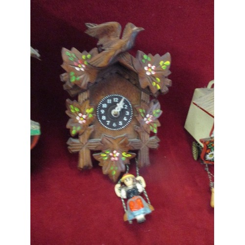 129 - 3 SWISS STYLE CUCKOO CLOCKS